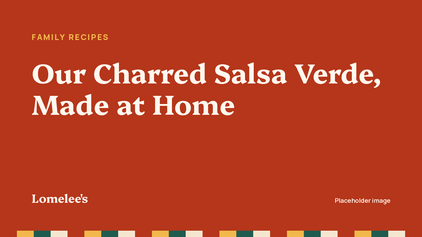 Our Charred Salsa Verde, Made at Home